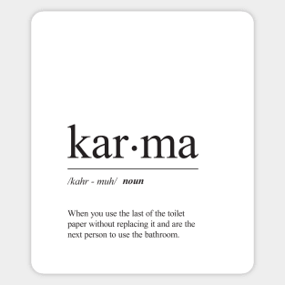 Karma Definition Sticker